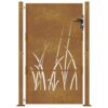 Garden Gate 105x155 cm Corten Steel Grass Design