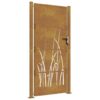 Garden Gate 105x180 cm Corten Steel Grass Design