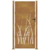 Garden Gate 105x180 cm Corten Steel Grass Design