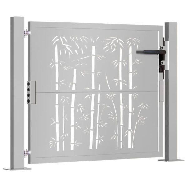 Garden Gate 105x80 cm Corten Steel Bamboo Design