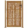 Garden Gate 105x155 cm Corten Steel Bamboo Design