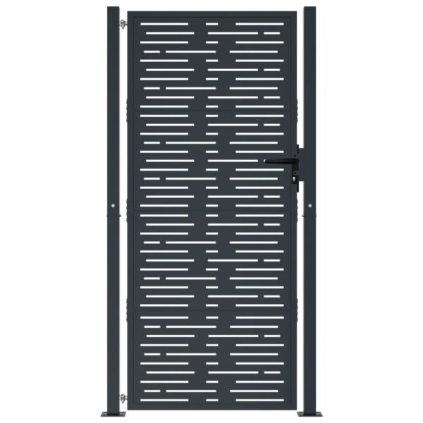 Garden Gate Anthracite 105x205 cm Steel Square Design