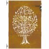 Garden Gate 85x125 cm Corten Steel Tree Design