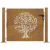 Garden Gate 105x130 cm Corten Steel Tree Design
