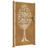 Garden Gate 105x205 cm Corten Steel Tree Design