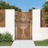 Garden Gate 105x205 cm Corten Steel Tree Design