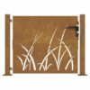 Garden Gate 105x105 cm Corten Steel Grass Design