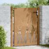 Garden Gate 105x130 cm Corten Steel Grass Design
