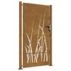 Garden Gate 105x180 cm Corten Steel Grass Design