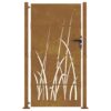 Garden Gate 105x180 cm Corten Steel Grass Design