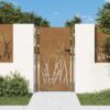 Garden Gate 105x180 cm Corten Steel Grass Design
