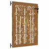 Garden Gate 85x125 cm Corten Steel Bamboo Design