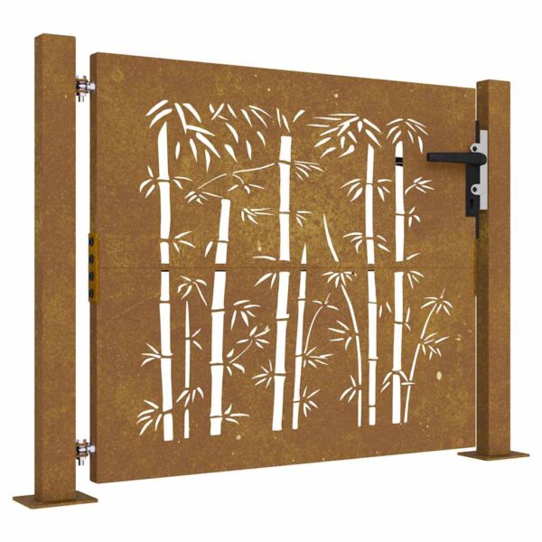 8720287217640_a_en_hd_1.jpg Garden Gate 105x105 cm Corten Steel Bamboo Design