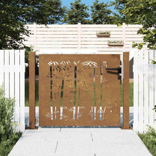 8720287217640_g_en_hd_1.jpg Garden Gate 105x105 cm Corten Steel Bamboo Design