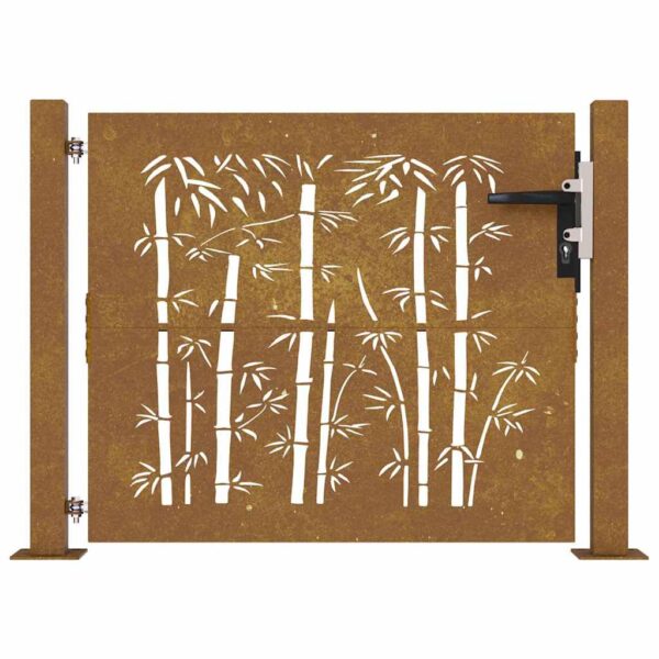 8720287217640_g_en_hd_2.jpg Garden Gate 105x105 cm Corten Steel Bamboo Design