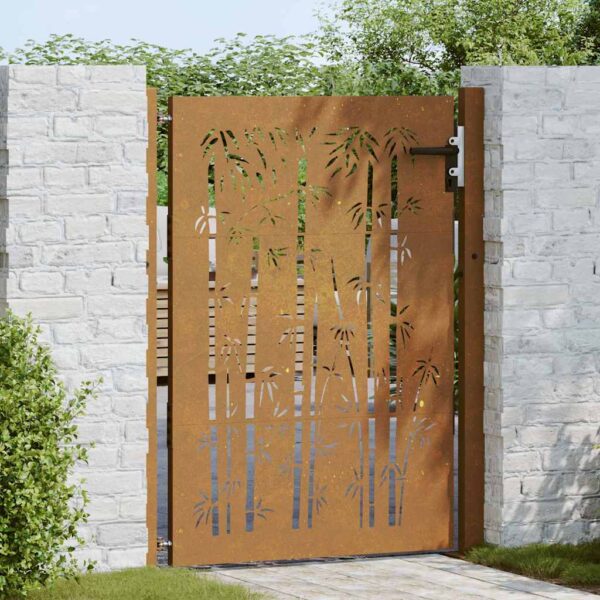 8720287217657_g_en_hd_1.jpg Garden Gate 105x130 cm Corten Steel Bamboo Design