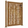 Garden Gate 105x155 cm Corten Steel Bamboo Design