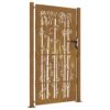 Garden Gate 105x205 cm Corten Steel Bamboo Design