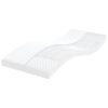 Foam Mattress White 90x200 cm 7-Zone Hardness 20 ILD