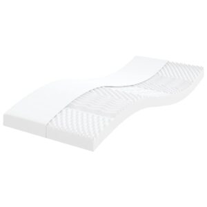 Foam Mattress White 90x200 cm 7-Zone Hardness 20 ILD