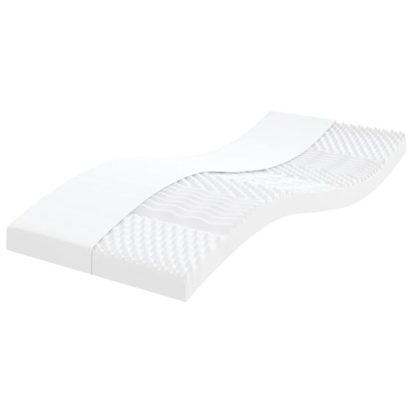Foam Mattress White 90x200 cm 7-Zone Hardness 20 ILD