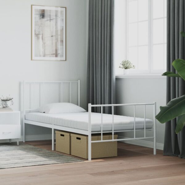 Foam Mattress White 90x200 cm 7-Zone Hardness 20 ILD
