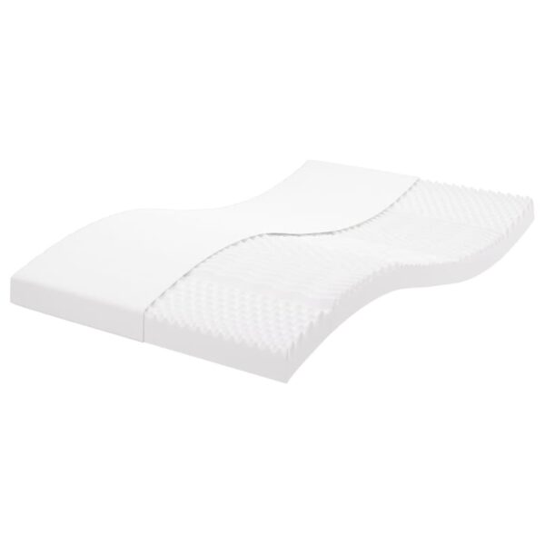 Foam Mattress White 140x190 cm 7-Zone Hardness 20 ILD