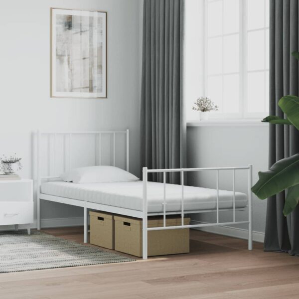 Foam Mattresses 2 pcs White 90x200 cm 7-Zone Hardness 20 ILD