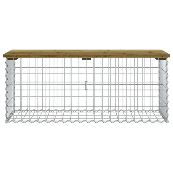 Garden Bench Gabion Design 103x44x42 cm Impregnated Wood Pine