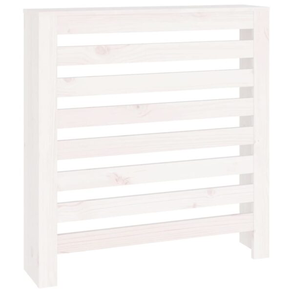 Radiator Cover White 79.5x19x84 cm Solid Wood Pine