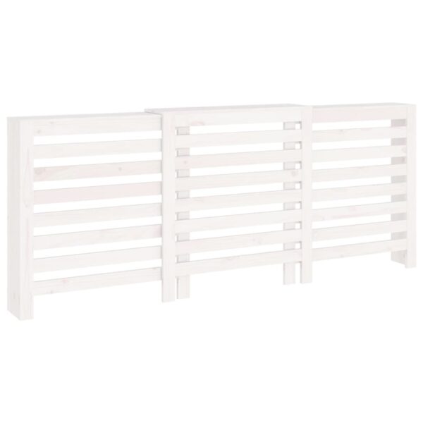 Radiator Cover White 210x21x85 cm Solid Wood Pine