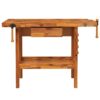 8720845554774_g_en_hd_2.jpg Workbench with Drawer and Vices 124x52x83 cm Solid Wood Acacia