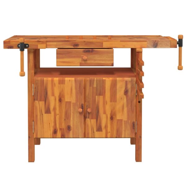 8720845554781_g_en_hd_2.jpg Workbench with Drawer and Vices 124x52x83 cm Solid Wood Acacia
