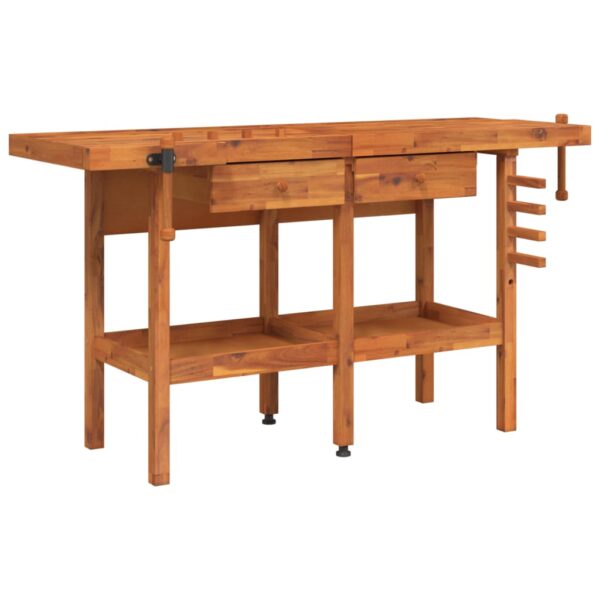 8720845554804_a_en_hd_1.jpg Workbench with Drawers and Vices 162x62x83 cm Solid Wood Acacia