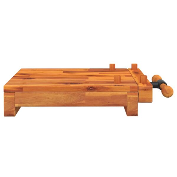 Workbench Tabletop with Vice 52x36x9.5 cm Solid Wood Acacia