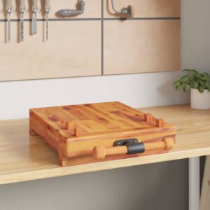 Workbench Tabletop with Vice 52x36x9.5 cm Solid Wood Acacia