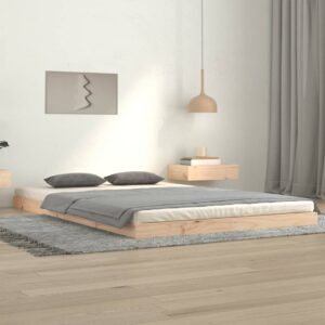 Bed Frame without Mattress 120x200 cm Solid Wood Pine