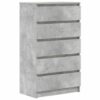 Drawer Cabinet Concrete Grey 60x36x103 cm Engineered Wood