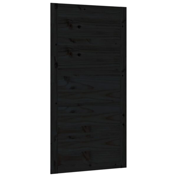 Barn Door Black 100x1.8x204.5 cm Solid Wood Pine