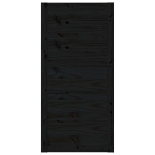 Barn Door Black 100x1.8x204.5 cm Solid Wood Pine