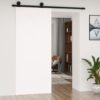Barn Door White 90x1.8x214 cm Solid Wood Pine