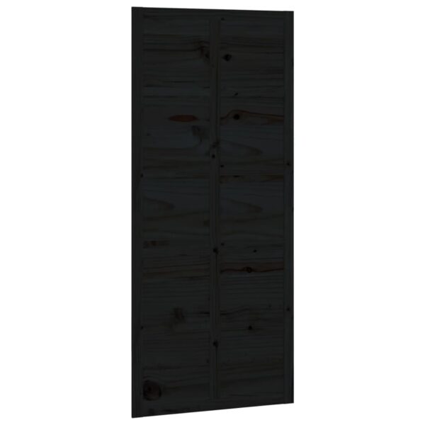 Barn Door Black 90x1.8x214 cm Solid Wood Pine