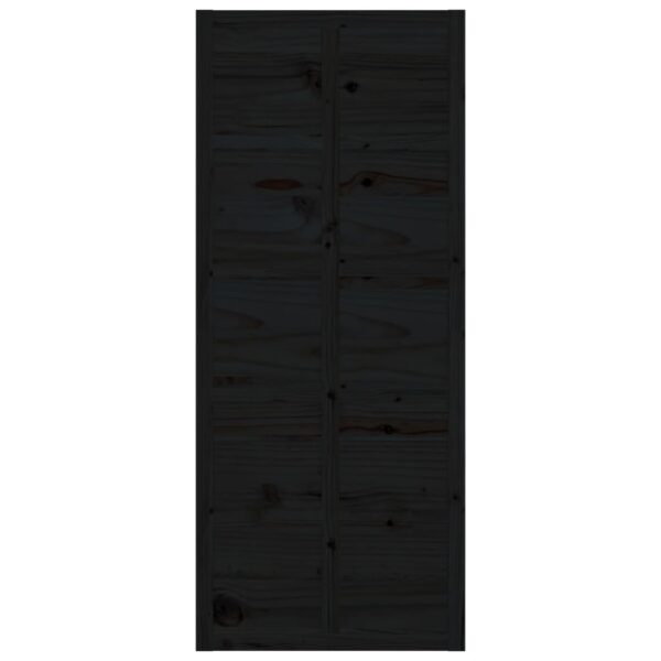 Barn Door Black 90x1.8x214 cm Solid Wood Pine