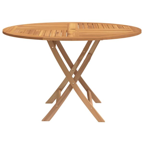 Folding Garden Table Ã˜ 110x75 cm Solid Wood Teak