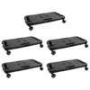 Transport Trolleys 5 pcs Black Polypropylene 200 kg