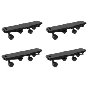 Moving Dollies with 4 Wheels 4 pcs Black Polypropylene 170 kg