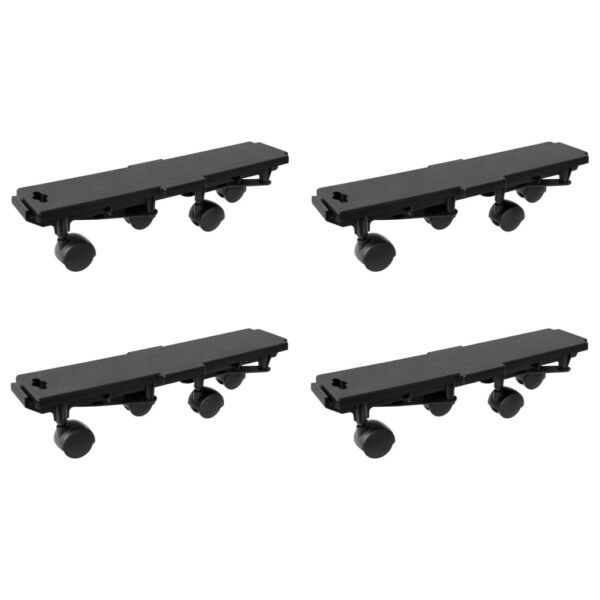 Moving Dollies with 4 Wheels 4 pcs Black Polypropylene 170 kg