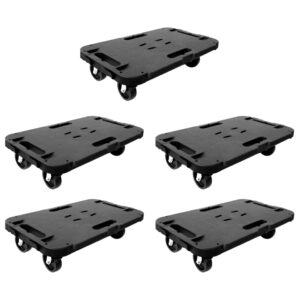 Transport Trolleys 5 pcs Black Polypropylene 300 kg