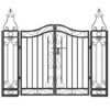 Garden Gate Black 121x8x100 cm Wrought Iron