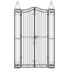 Garden Gate Black 121x8x200 cm Wrought Iron